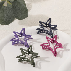 4pcs Preppy Style Star Hair Clip Hair Claw Accessories Sets For Girls