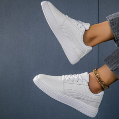 Solid Flat Sports Sneakers Slip resistant Sport Shoes For Leisure