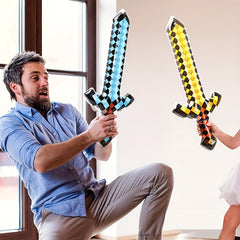 Inflatable Plaid and Sword Toy Set for Party Decoration Cosplay Props