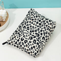 Creamy Leopard Bag Makeup Cosmetic Bag