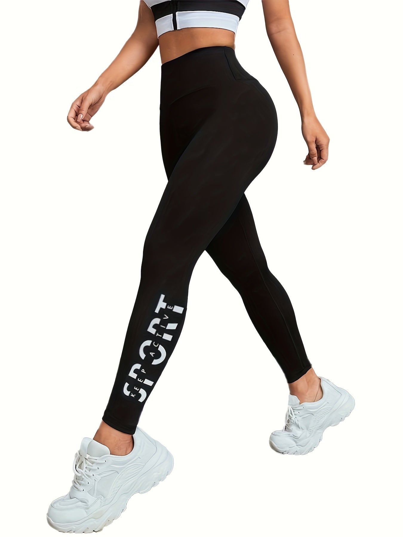 Pattern Butt Lifting Fitness Gym Sports Leggings High Waist Yoga Pants