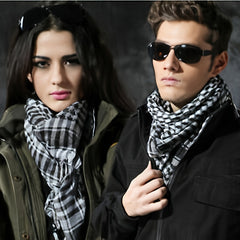 Plaid Tassel Scarf Military Shemagh Tactical Desert Keffiyeh Head Neck Scarf