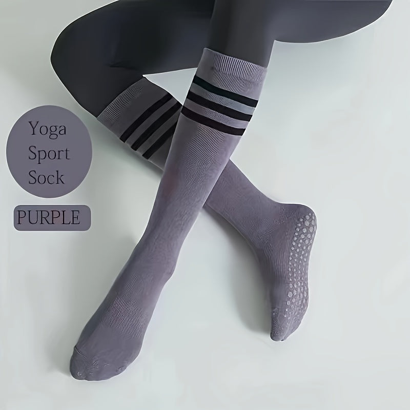 Women's Non slip Medium Calf Yoga Socks Soft Comfortable Sport Socks