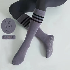 Women's Non slip Medium Calf Yoga Socks Soft Comfortable Sport Socks
