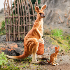 Wild Animal Toy Set Kangaroo Family Zoo Cognitive Desktop Ornaments