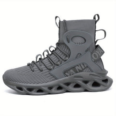 Men's Breathable Ankle Top Sneakers for Jogging Tennis Gym