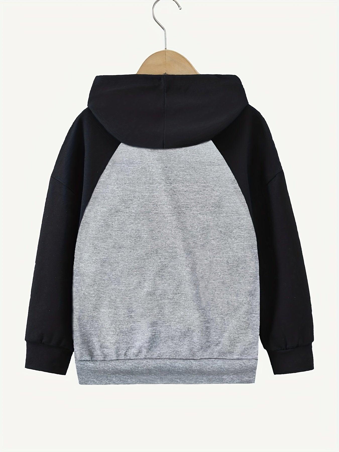 AWESOME Letter Print Boys Hooded Sweatshirt