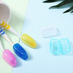 5 Pcs Mini Toothbrush Cover Plastic Travel Toothbrush Case Toothbrush Protector