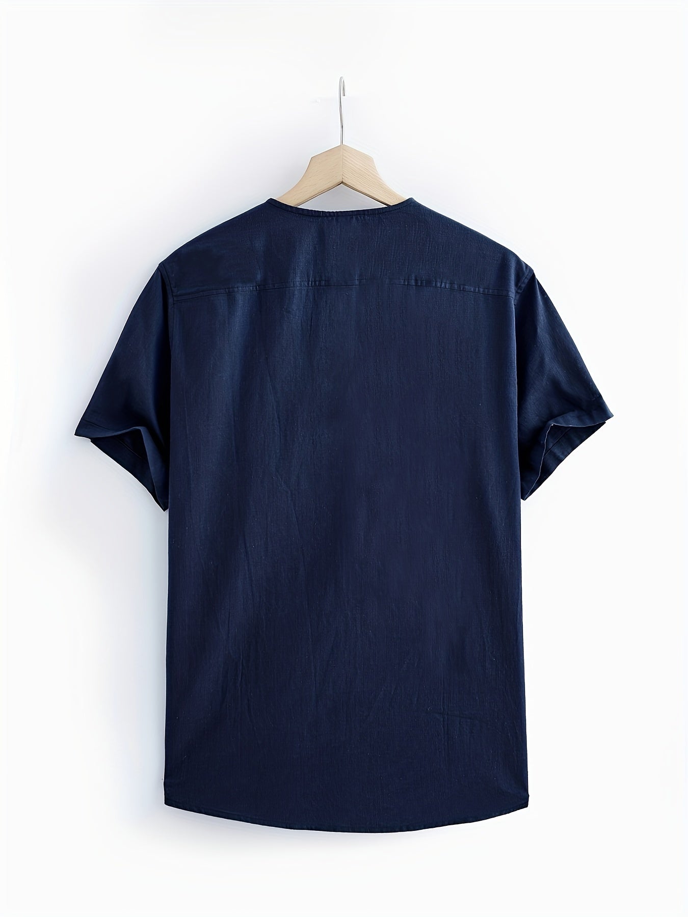 Men's Casual Short Sleeve Cotton Shirt for Summer Resort Vacation