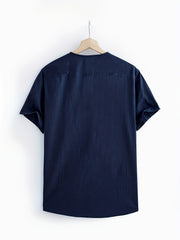 Men's Casual Short Sleeve Cotton Shirt for Summer Resort Vacation