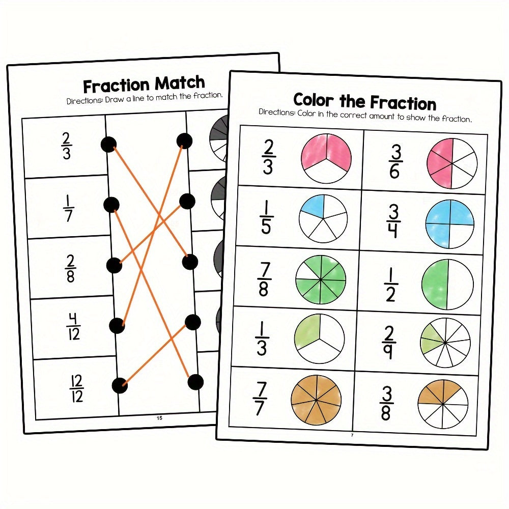 LACHILLY Math Workbooks: Fractions Learning Fun
