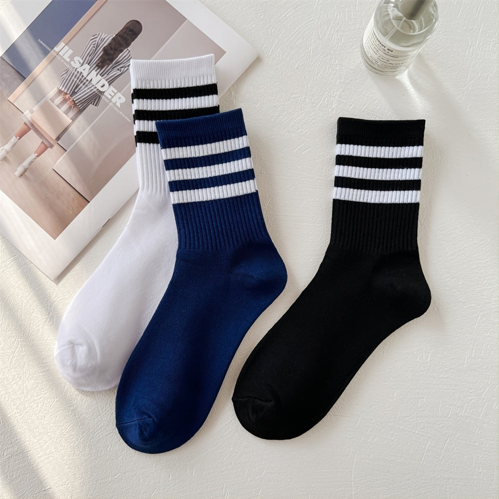 3 Pairs High Performance Athletic Crew Socks