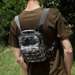 Men's Tactical Crossbody Bag Camo Chest Bag for Outdoor Hiking Camping