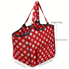 Sewing Machine Storage Bag Red Polka Dot Tote Bag