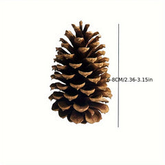 6pcs Christmas Pine Cones Natural Ornaments For Tree Party