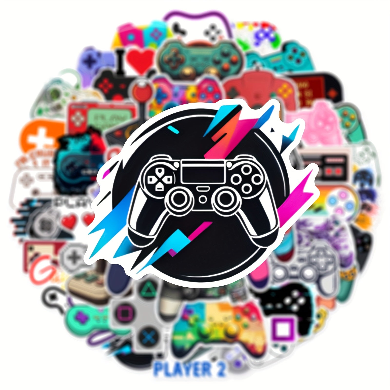50 Pcs Game Console Graffiti Sticker Waterproof Sticker