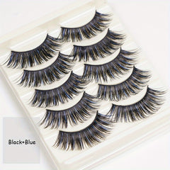 5 Pairs Colorful Mink False Eyelashes Set