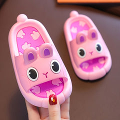 Girls Cartoon Rabbit Slippers Soft Sole Easter Bunny Comfortable Home Shoes