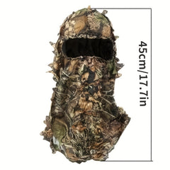 Camouflage Leafy Camo Face Mask for Outdoor Fishing