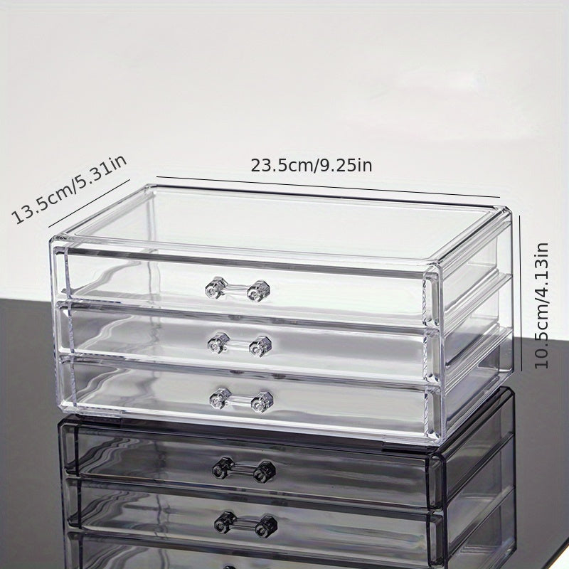 Clear Acrylic Cosmetic Display Case and Jewelry Storage Box