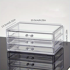 Clear Acrylic Cosmetic Display Case and Jewelry Storage Box
