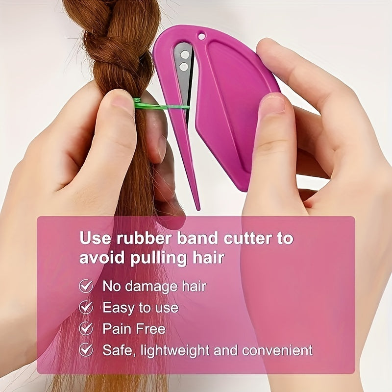 Hair Accessories Set: 2000 Elastic Bands, 4 Cutters, 4 Clips, 5 Stylin
