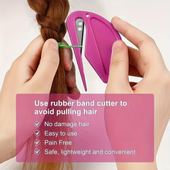 Hair Accessories Set: 2000 Elastic Bands, 4 Cutters, 4 Clips, 5 Stylin