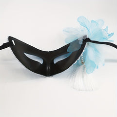 Hand-Painted Mask Flower Tassel Pendant Eye Mask for Masquerade