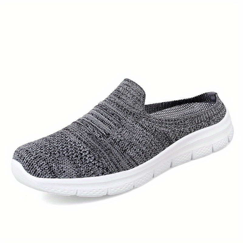 Breathable Knit Mule Sneakers Women's Slip On Shoes