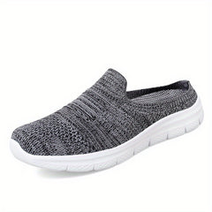 Breathable Knit Mule Sneakers Women's Slip On Shoes