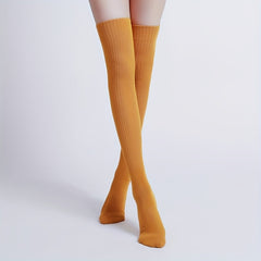 Round Toe Over The Knee Non Slip Yoga Socks Warm Long Tube Cold Socks