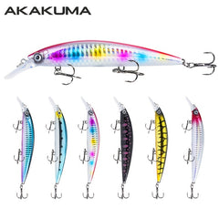 6pcs 36g Long Hard Bait Three Treble Hooks Fishing Lure Bionic Minnow Bait