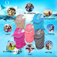 Quick Drying Baseball Cap with Neck Guard Mesh Visors
