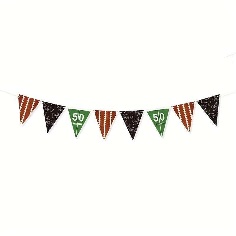 Football Paper Triangle Banner Football Party Supplies