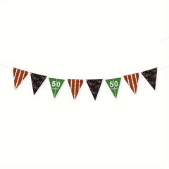 Football Paper Triangle Banner Football Party Supplies
