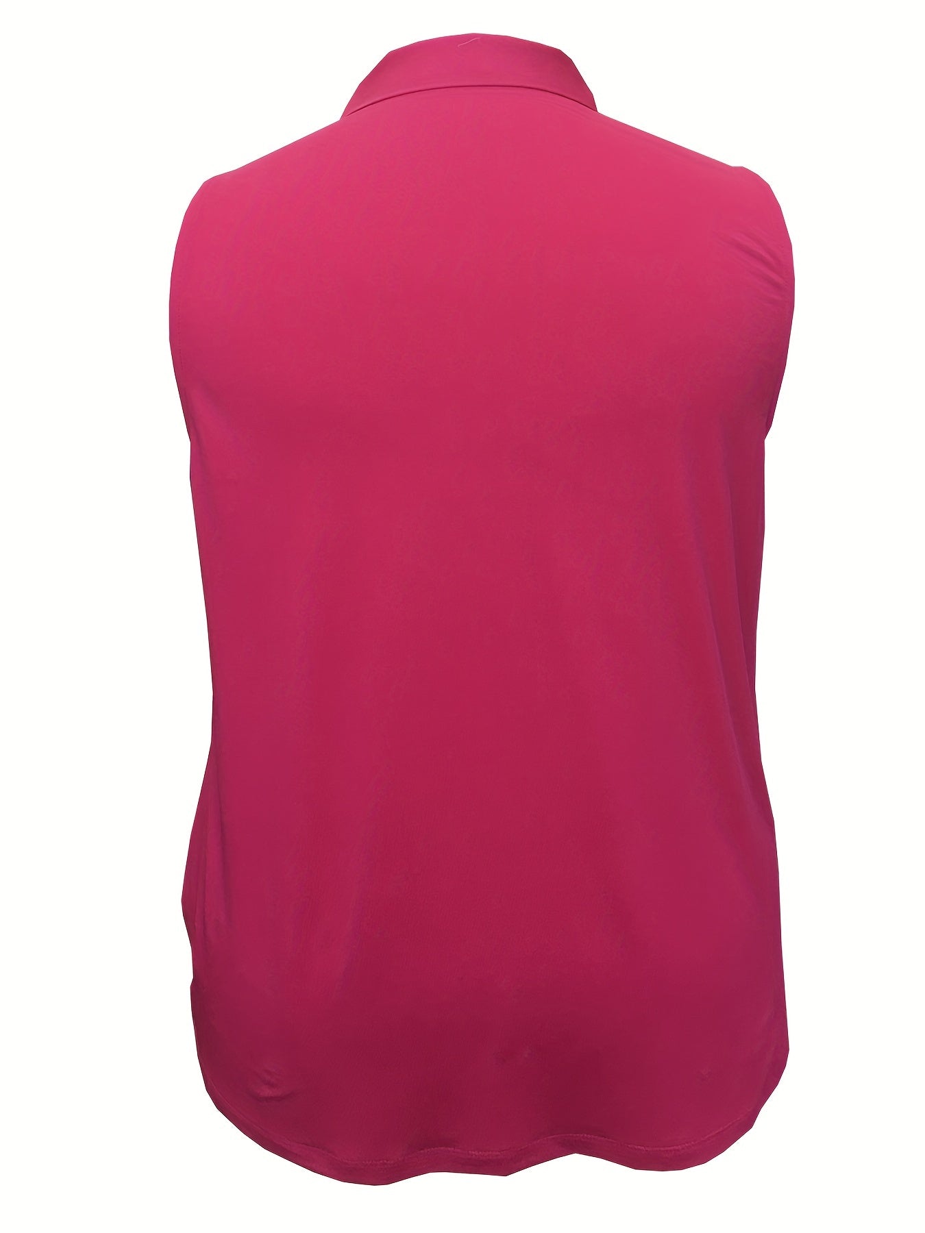 Women's Graphic Print Polo Neck Stretch Vest Top