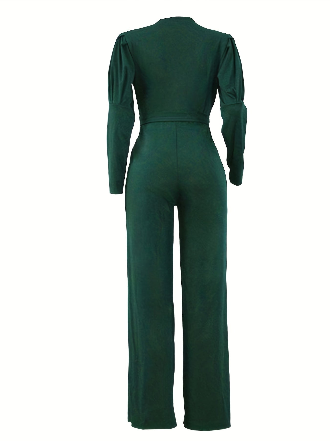 V Neck Wide Leg Jumpsuit for Women