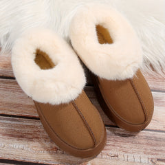 Fur Fleece Lined Thermal Plush Fall Snow Boots Winter Keep Warm