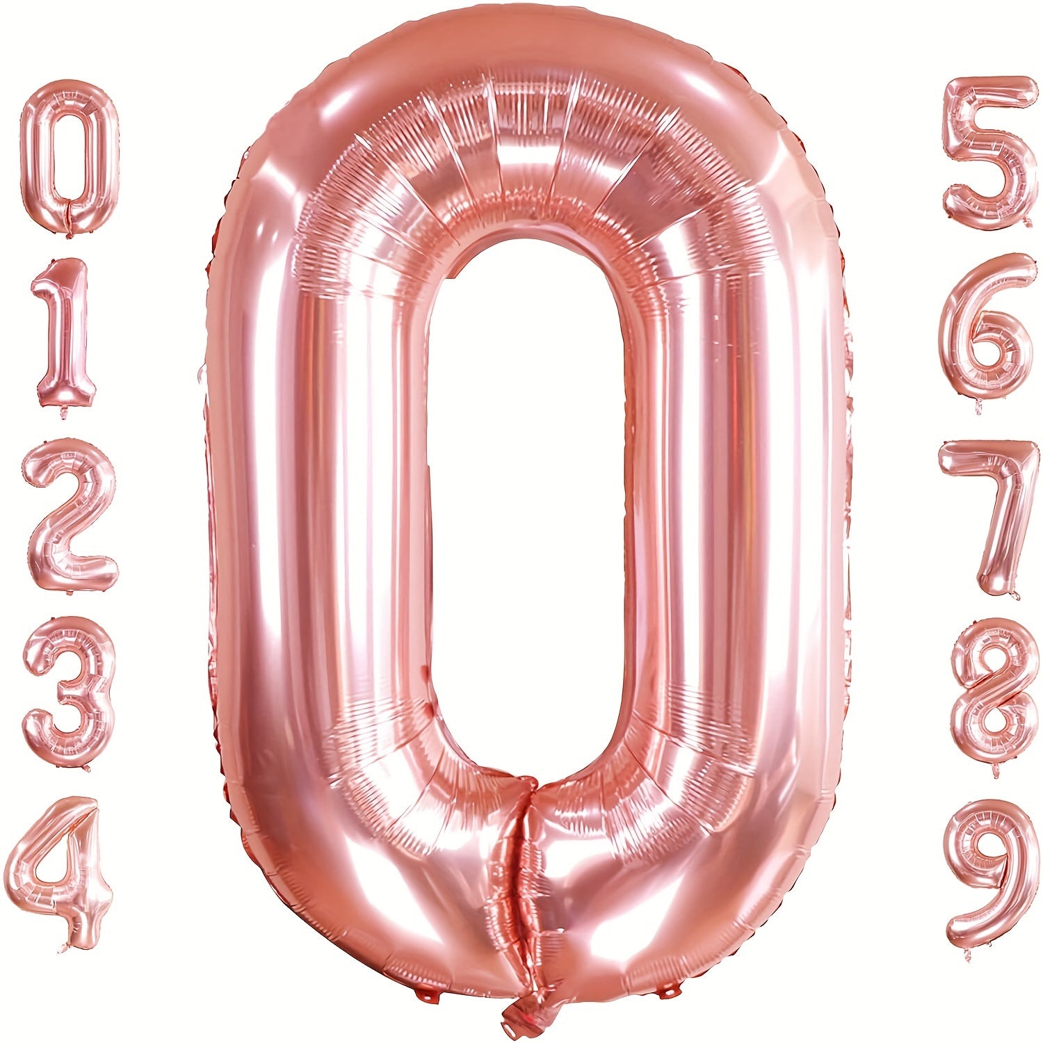 6 Cm Large Rose Golden Number 0 9 Balloon Birthday Party Decoration