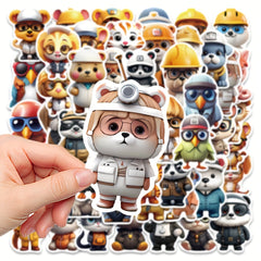 50pcs Animal Graffiti Stickers for Journal Notebook Luggage - Holiday Decoration