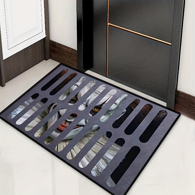 3D Sewer Clown Trap Bottomless Hole Anti Slip Floor Mats