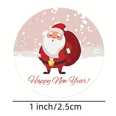 500 Merry Christmas Decoration Stickers Roll - Children's Sealing Sticker