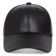Men's PU Leather Baseball Cap Casual Fashion Cap
