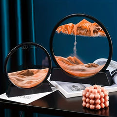 Moving Sand Art Glass Deep Sea Sand Landscape Flowing Sand Frame Decor