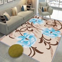 Contemporary Floral Area Rugs Vintage Non-Slip Soft Fiber