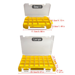 Yellow Grid Storage Box Tool Box Plastic Household Screw Box