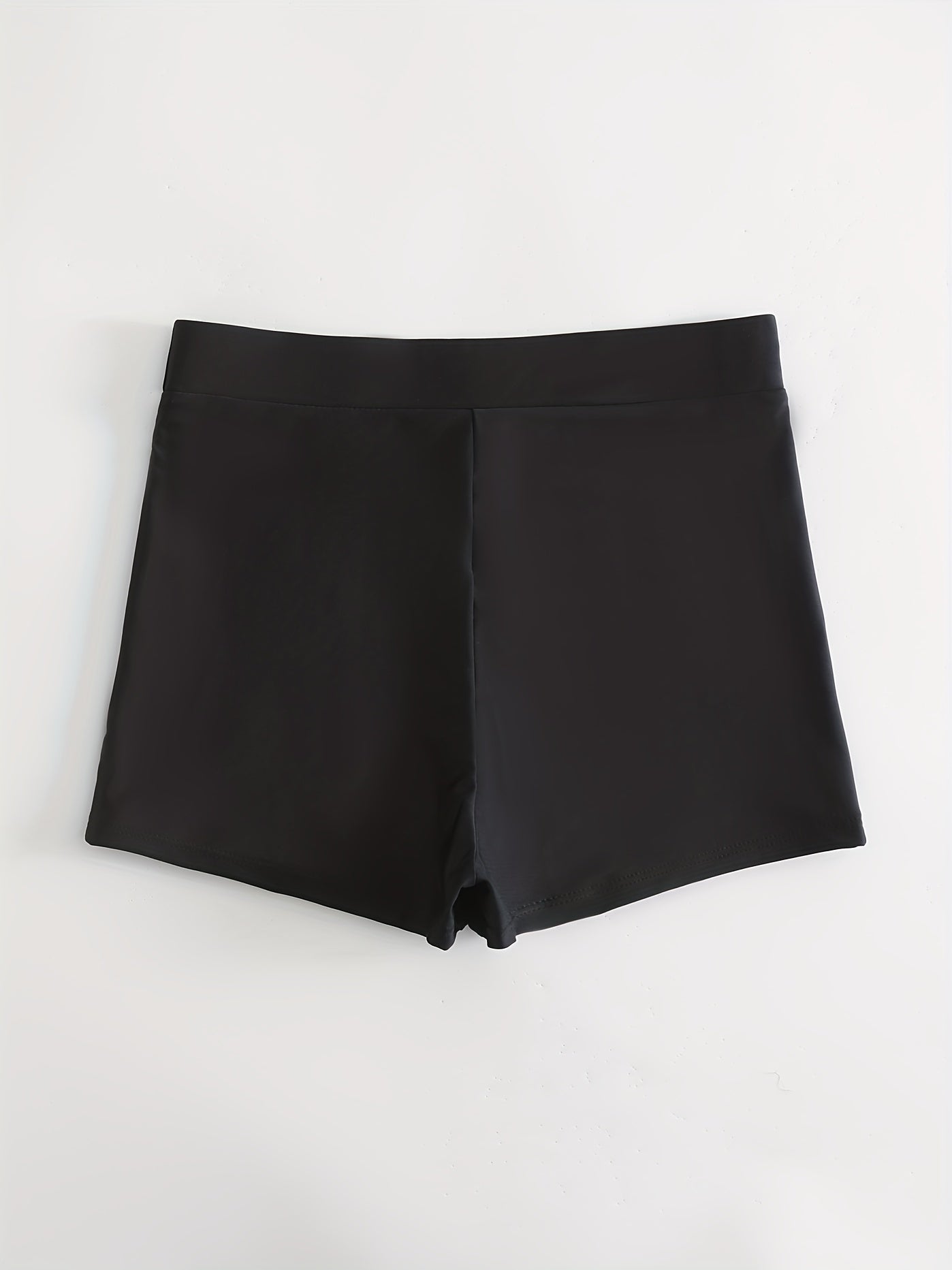 Solid High Waist Bikini Bottoms High Rise Stretchy Slim Fit Casual Beachwear