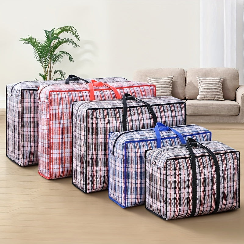 Large Capacity Striped Duffle Bag Dustproof Storage Bag