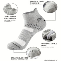 10Pairs Anti-Odor Sweat-Absorbing Breathable Low-Cut Socks