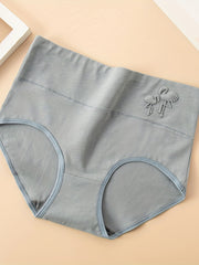 4pcs Crane Pattern Briefs Women's Lingerie Underwear